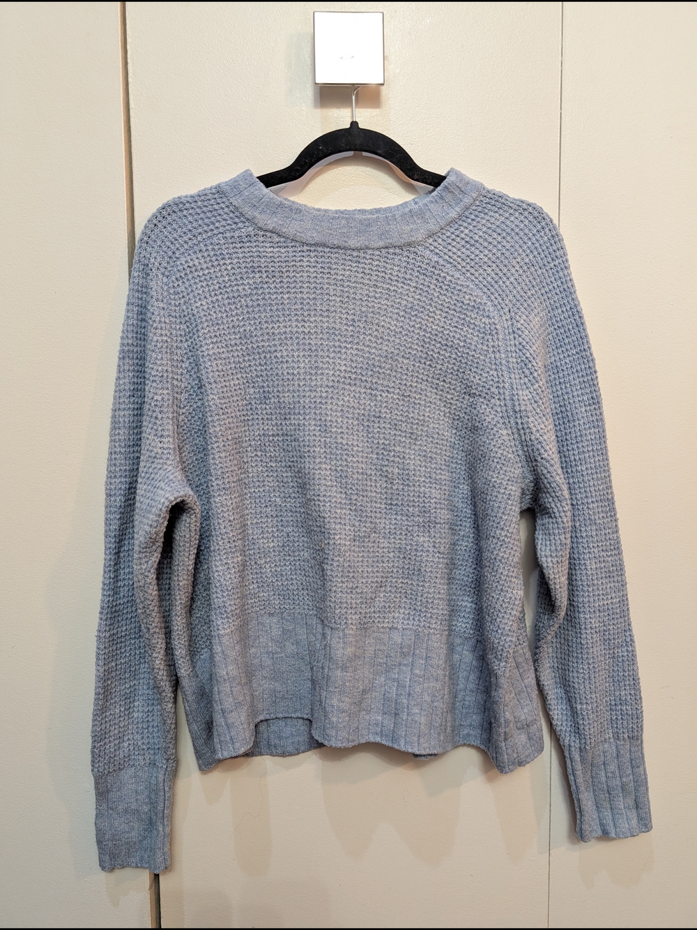 A New Day Cozy Blue Knit Crewneck Sweater
